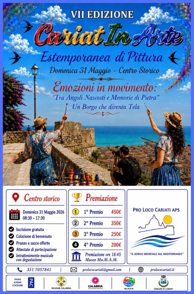 Locandina CariatInArte VII Edizione — Estemporanea di Pittura